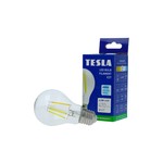 Tesla - LED žárovka FILAMENT RETRO BULB, E27, 4,2W, 230V, 470lm, 25 000h,  4000K denní bílá, 360st,čirá