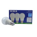 Tesla - LED žárovka BULB E27, 9W, 230V, 1055lm, 25 000h, 6500K studená bílá, 220st 3ks v balení