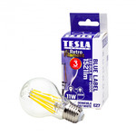 Tesla BL271140-3 - LED žárovka FILAMENT RETRO, E27, 11W, 230V, 1521lm, 25 000h, 4000K denní bílá, 360st,čirá