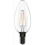 Tesla - LED žárovka CRYSTAL RETRO svíčka CANDLE E14, 3,2W, 230V, 350lm, 2700K teplá bílá, 360°, čirá